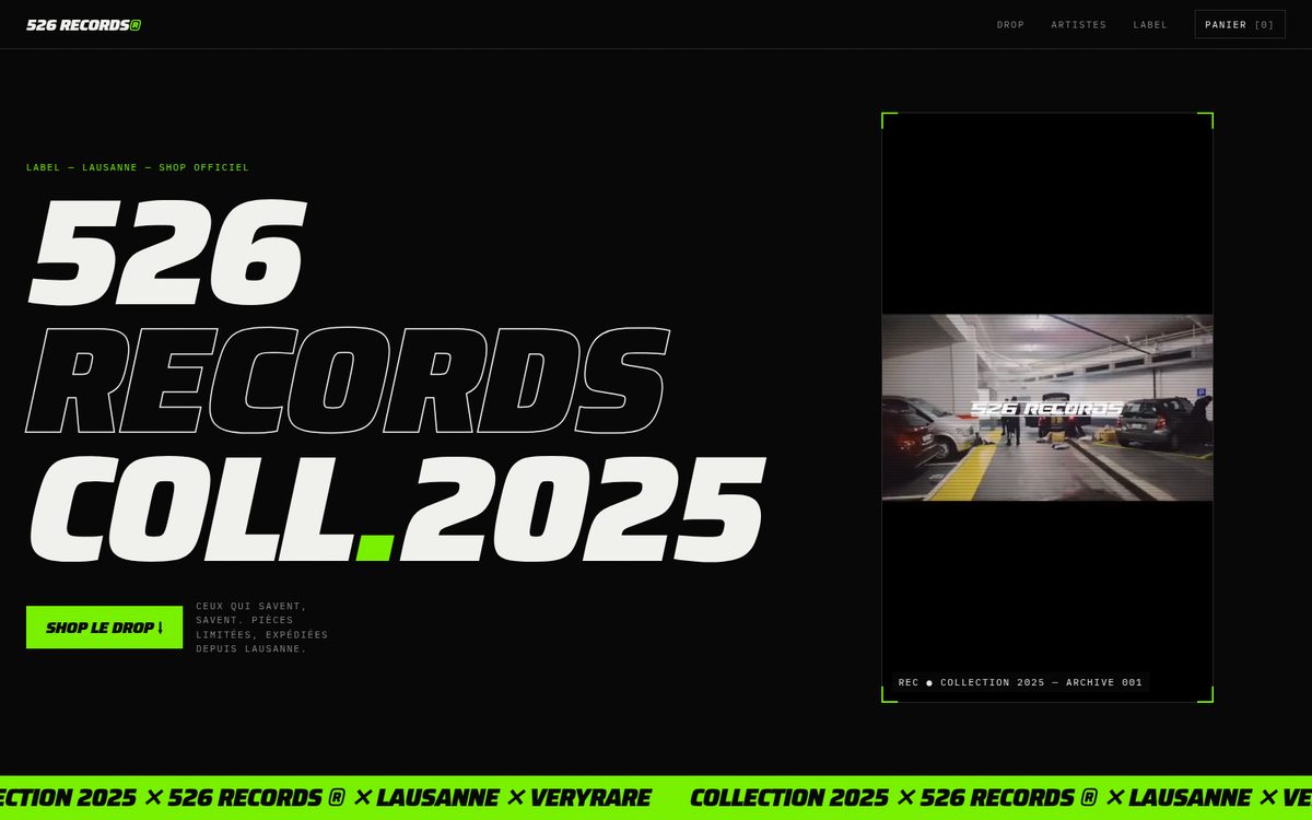Réalisation Grindly — 526 Records