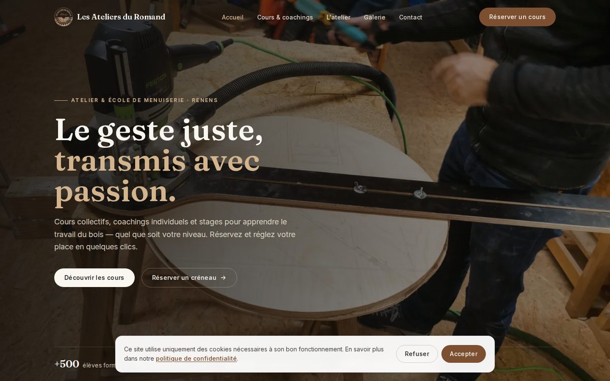 Réalisation Grindly — Les Ateliers du Romand
